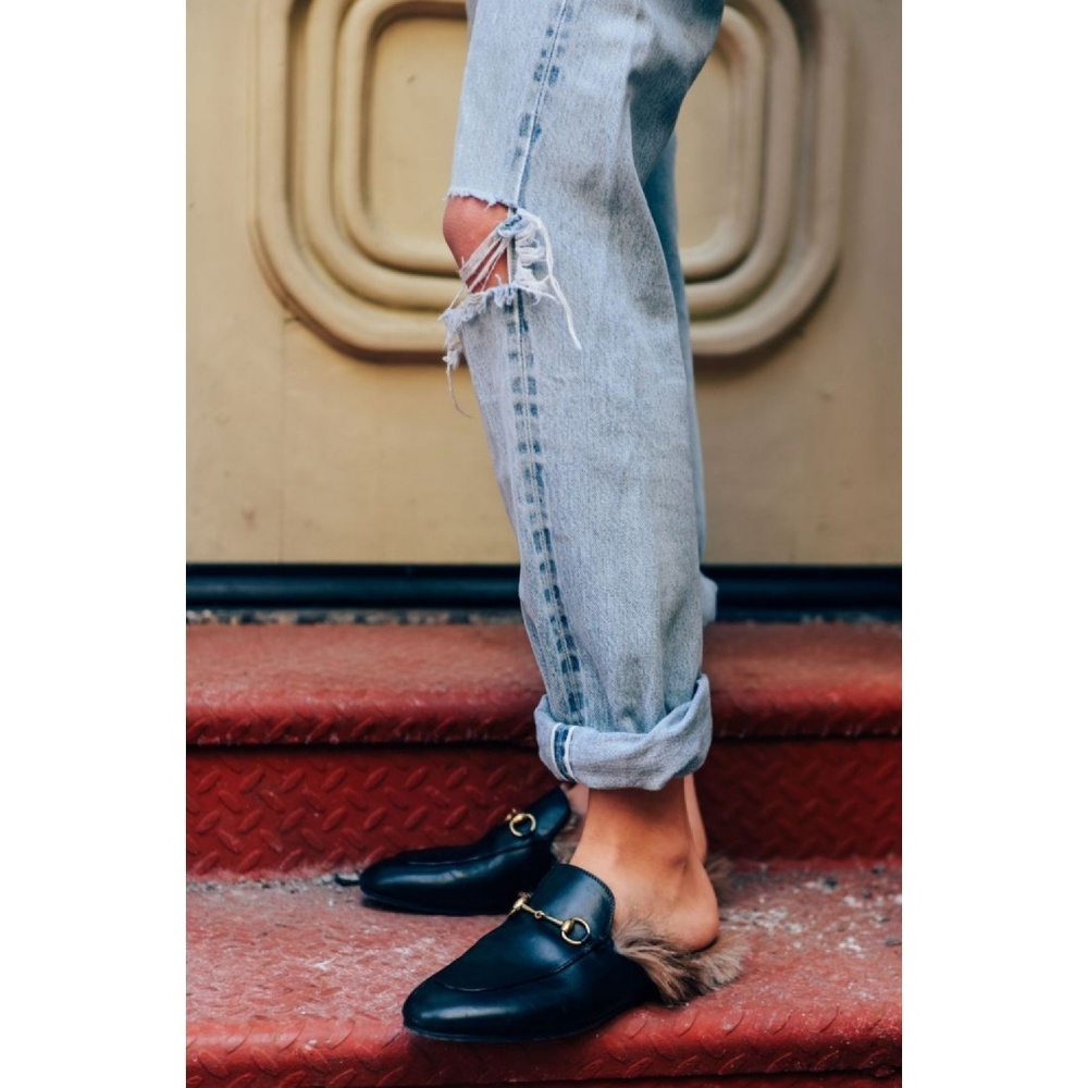 Steve madden jill faux fur slide-on mules